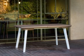 Стол Гармония раздвижной (Harmony Extendable) белый-капучино в Асбесте - asbest.mebel24.online | фото 1