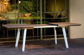 Стол Гармония раздвижной (Harmony Extendable) белый-капучино в Асбесте - asbest.mebel24.online | фото 3