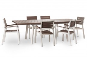 Стол Гармония раздвижной (Harmony Extendable) белый-капучино в Асбесте - asbest.mebel24.online | фото 6