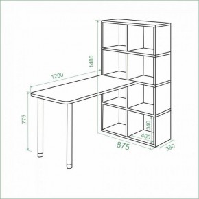 Стол компьютерный Bartolo в Асбесте - asbest.mebel24.online | фото 2