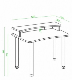 Стол компьютерный Домино Лайт СКЛ-Софт120МО+НКИЛ120 в Асбесте - asbest.mebel24.online | фото 2