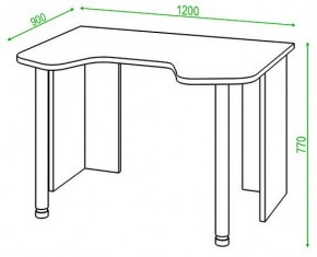 Стол компьютерный Домино Lite СКЛ-Игр120 в Асбесте - asbest.mebel24.online | фото 2