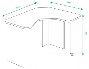 Стол компьютерный Домино Lite СКЛ-ИгрУгл120 в Асбесте - asbest.mebel24.online | фото 2