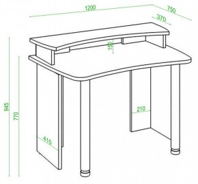 Стол компьютерный Домино lite СКЛ-Софт120+НКИЛ120 в Асбесте - asbest.mebel24.online | фото 2