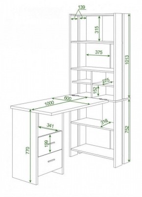 Стол компьютерный Домино Lite СТЛ-ОВ+С100Прям+ТЯЛ в Асбесте - asbest.mebel24.online | фото 2