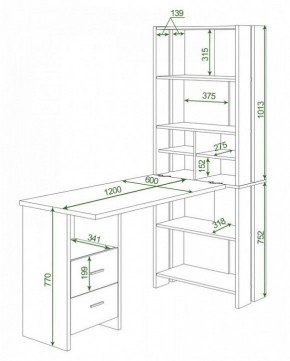 Стол компьютерный Домино Lite СТЛ-ОВ+С120Прям+ТЯЛ в Асбесте - asbest.mebel24.online | фото 2