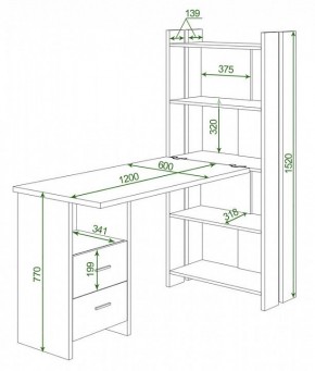 Стол компьютерный Домино Lite СТЛ-ОВ+С120Р в Асбесте - asbest.mebel24.online | фото 2