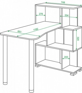 Стол компьютерный Домино нельсон СЛ-5-3СТ-2 в Асбесте - asbest.mebel24.online | фото 2