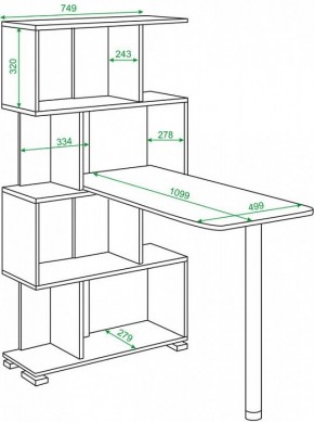 Стол компьютерный Домино нельсон СЛ-5-4СТ в Асбесте - asbest.mebel24.online | фото 2