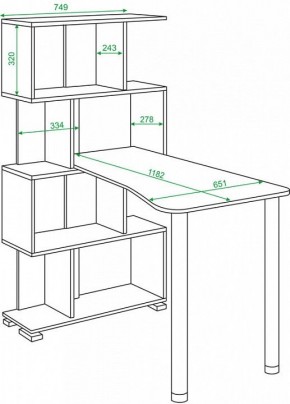 Стол компьютерный Домино нельсон СЛ-5-4СТ-2+БД+БЯ в Асбесте - asbest.mebel24.online | фото 2