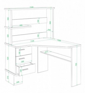 Стол компьютерный Домино СД-45 в Асбесте - asbest.mebel24.online | фото 2