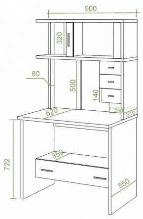 Стол компьютерный Домино СК-10М в Асбесте - asbest.mebel24.online | фото 3