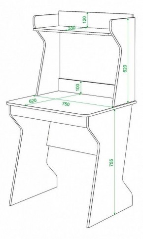 Стол компьютерный Домино СК-11 в Асбесте - asbest.mebel24.online | фото 3