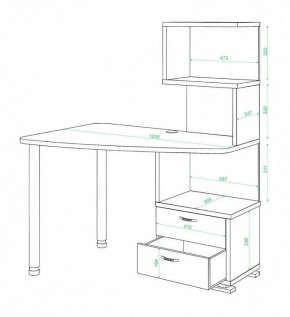 Стол компьютерный Домино СКМ-60 в Асбесте - asbest.mebel24.online | фото 2