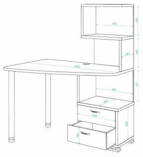 Стол компьютерный Домино СКМ-60 в Асбесте - asbest.mebel24.online | фото 2