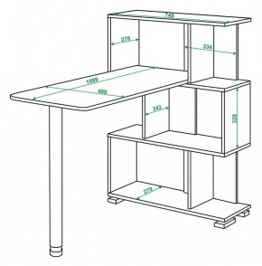 Стол компьютерный Домино СЛ-5-3СТ в Асбесте - asbest.mebel24.online | фото 2