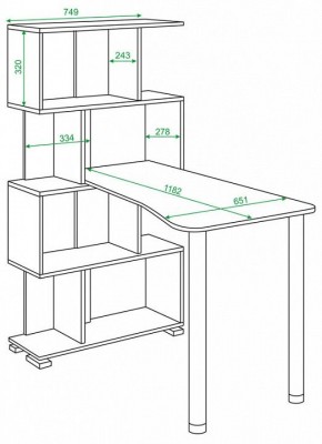 Стол компьютерный Домино СЛ-5-4СТ-2 в Асбесте - asbest.mebel24.online | фото 2