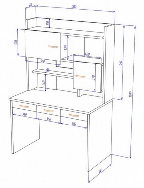 Стол компьютерный Домино СП-33 в Асбесте - asbest.mebel24.online | фото 2
