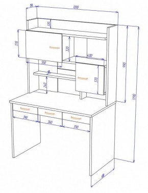 Стол компьютерный Домино СП-33 в Асбесте - asbest.mebel24.online | фото 2