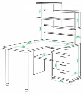 Стол компьютерный Домино СР-132-140 в Асбесте - asbest.mebel24.online | фото 2