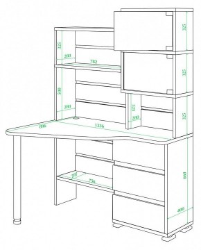 Стол компьютерный Домино СР-322 в Асбесте - asbest.mebel24.online | фото 2