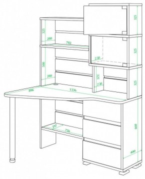 Стол компьютерный Домино СР-322 в Асбесте - asbest.mebel24.online | фото 2