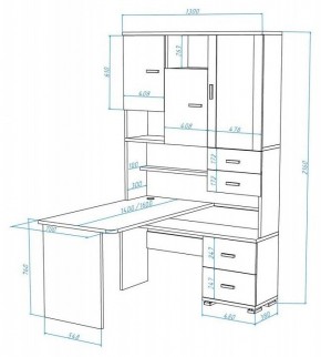 Стол компьютерный Домино СР-620/140 в Асбесте - asbest.mebel24.online | фото 2