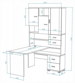 Стол компьютерный Домино СР-620-160 в Асбесте - asbest.mebel24.online | фото 2