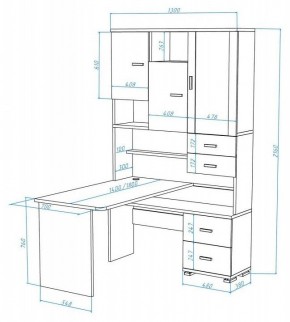 Стол компьютерный Домино СР-620/180 в Асбесте - asbest.mebel24.online | фото 2