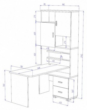 Стол компьютерный Домино СР-720/140 в Асбесте - asbest.mebel24.online | фото 2