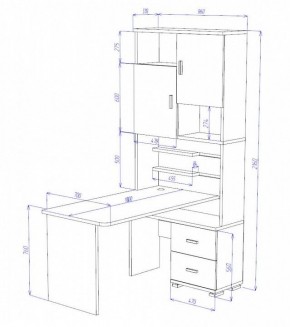 Стол компьютерный Домино СР-720/180 в Асбесте - asbest.mebel24.online | фото 2