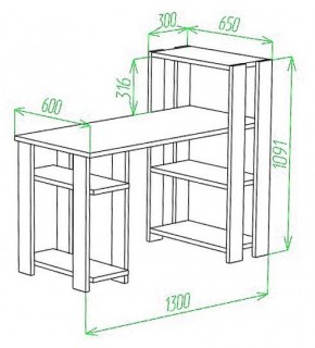 Стол компьютерный Slim СТН-110/130 в Асбесте - asbest.mebel24.online | фото 3