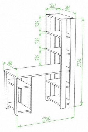 Стол компьютерный Slim СТН-180/120 в Асбесте - asbest.mebel24.online | фото 2