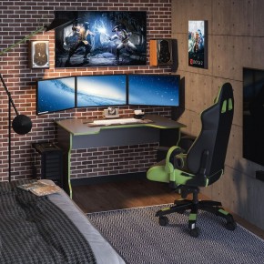 Стол компьютерный ВАРДИГ K1 120x82, антрацит/лайм в Асбесте - asbest.mebel24.online | фото 4