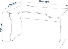 Стол компьютерный ВАРДИГ K1 120x82, антрацит/серебристый в Асбесте - asbest.mebel24.online | фото 3