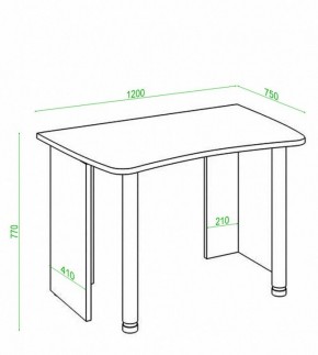 Стол офисный Домино Лайт СКЛ-Софт120 в Асбесте - asbest.mebel24.online | фото 3