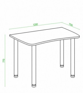 Стол офисный Домино Лайт СКЛ-Софт120МО в Асбесте - asbest.mebel24.online | фото 2