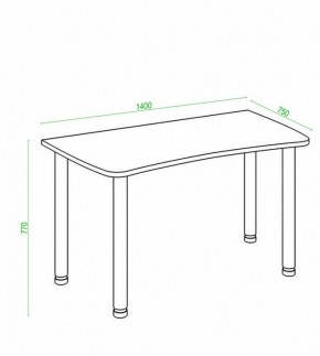 Стол офисный Домино Лайт СКЛ-Софт140МО в Асбесте - asbest.mebel24.online | фото 3