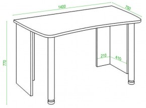 Стол офисный Домино Lite СКЛ-Софт140 в Асбесте - asbest.mebel24.online | фото 2