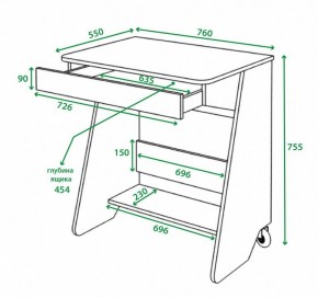 Стол письменный Домино СК-7 в Асбесте - asbest.mebel24.online | фото 2