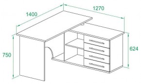 Стол письменный КСТ-109Л в Асбесте - asbest.mebel24.online | фото 3