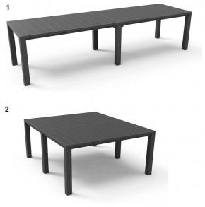 Стол раскладной Джули (Julie Double table 2 configurations) Графит в Асбесте - asbest.mebel24.online | фото