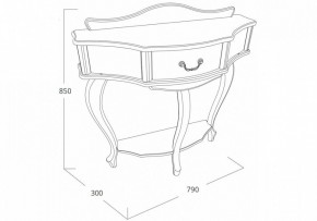 Стол туалетный Джульетта в Асбесте - asbest.mebel24.online | фото 2