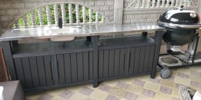 Столик для барбекю 415 Л (Unity Chef 415 L) графит в Асбесте - asbest.mebel24.online | фото 1