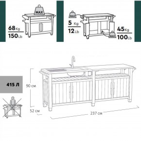 Столик для барбекю 415 Л (Unity Chef 415 L) графит в Асбесте - asbest.mebel24.online | фото 2