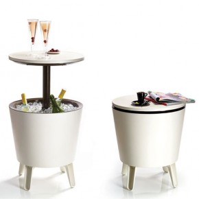 Столик-холодильник COOL BAR крем-шоколад в Асбесте - asbest.mebel24.online | фото 1