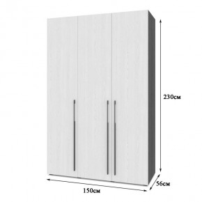 СТОУН С31 Шкаф 3-х створчатый (дуб золотой/графит) в Асбесте - asbest.mebel24.online | фото 2