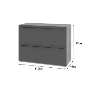 СТОУН С81 Комод (золотой дуб/графит) в Асбесте - asbest.mebel24.online | фото 2