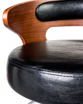 Стул барный DOBRIN FRED BLACK, коричневое дерево, чёрный в Асбесте - asbest.mebel24.online | фото 6