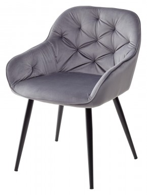 Стул BREEZE BLUVEL-14 GREY, велюр / черный каркас М-City в Асбесте - asbest.mebel24.online | фото 1